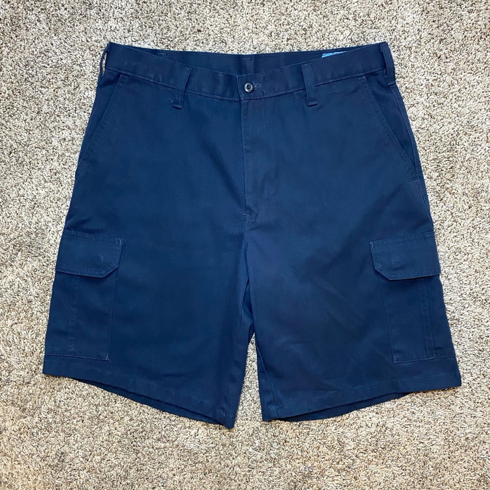 Cintas Comfort Flex Navy Blue Flat Front Cargo Shorts